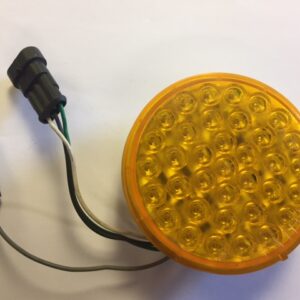 4" Amber LED Smart Lamp Curbside High with Hardshell and Plugs 4343A-1