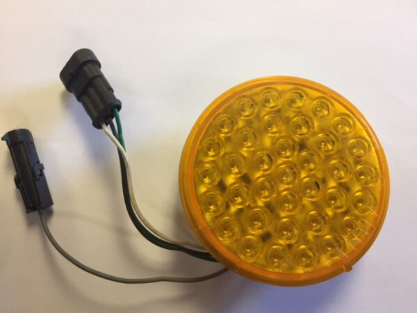 4" Amber LED Smart Lamp Curbside High with Hardshell and Plugs 4343A-1