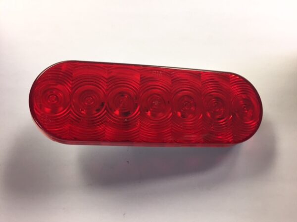 Red LED Oval Light with three prong socket M821R-7